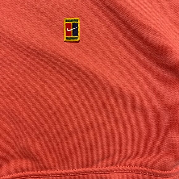 Women’s Nike Tennis Hoodie Large Coral Oversized Cropped Dri-Fit Court Heritage - Picture 3 of 6